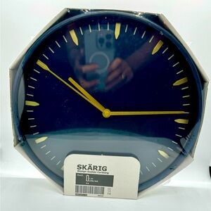 New & Sealed Branded SKARIG Silent Wall clock, low-voltage midnight blue 10”